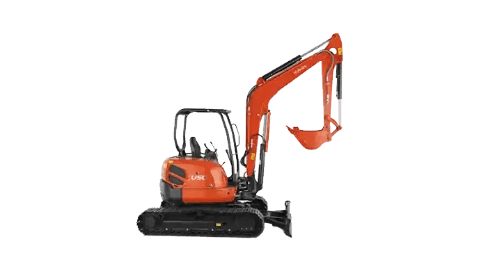 Kubota U50-5S Mini Excavator | 5-Ton Zero Tail Swing Compact Digger